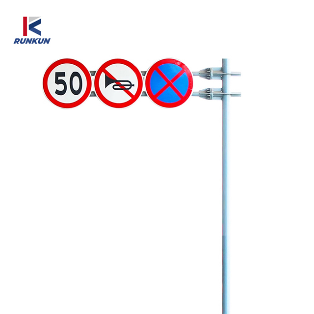 Poteaux de réverbère en acier galvanisés pour la signalisation routière